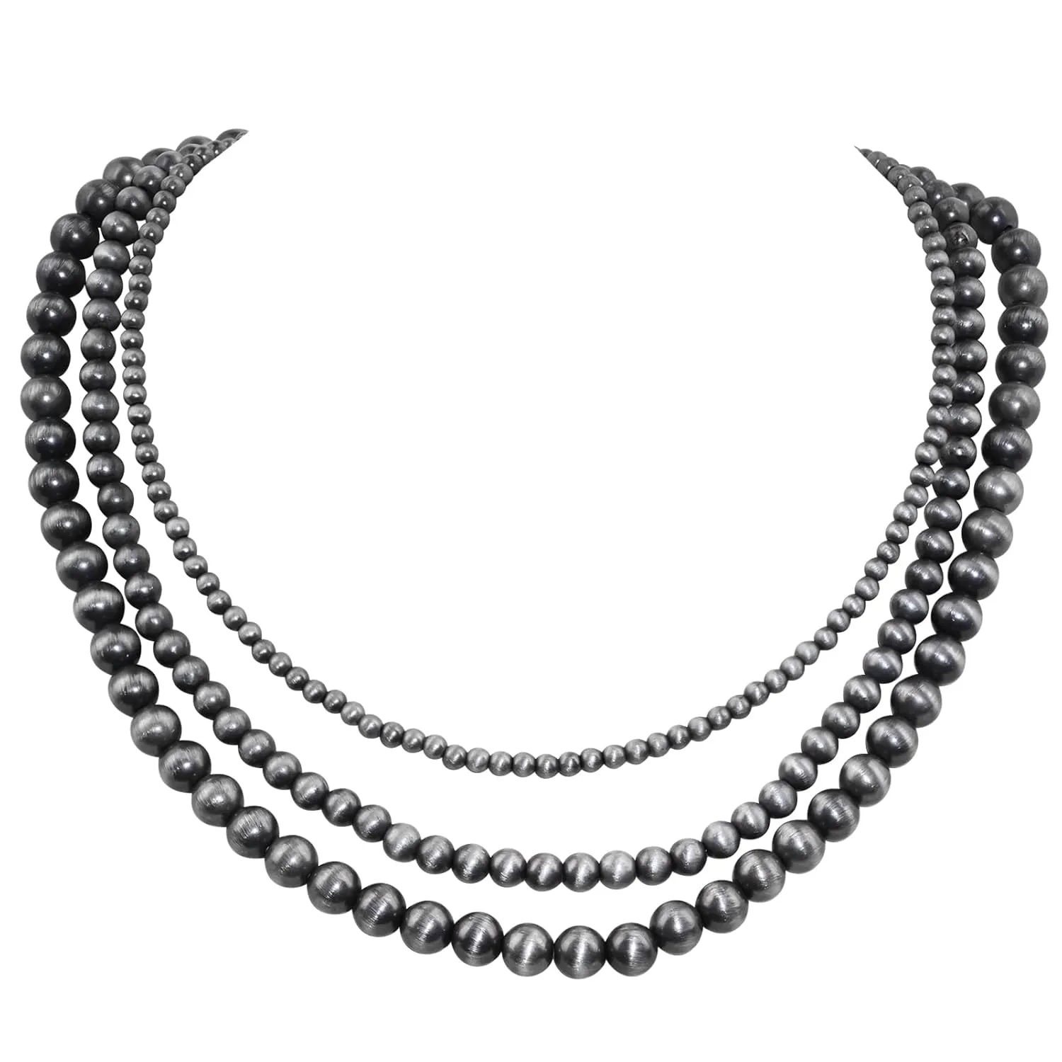 Navajo Pearl Necklace for Women Western Jewelry Handmade Boho Necklaces Pearls Bead Layered Necklaces for Women