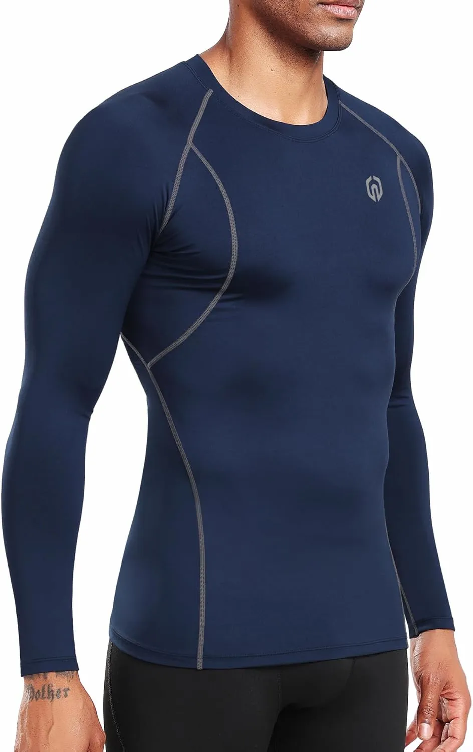 NELEUS 4 Pack Men's Workout Long Sleeve Shirts Compression Dry Fit Muscle Tops