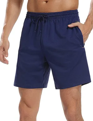 Nonwe Men's Running Shorts with Drawstring Gym Shorts for Men Sports Shorts Blue Granite 4XL