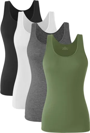 Orrpally Basic Tank Tops for Women Undershirts Tanks Top Lightweight Camis Tank Tops 4-Pack