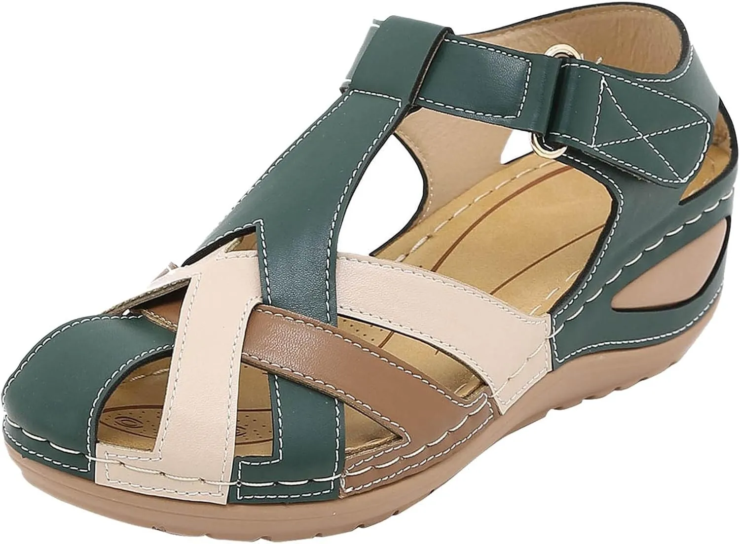 Orthopedic Sandals For Women Closed Toe Platform Wedge Casual Sandal With Arch Support High Heel Sandals for