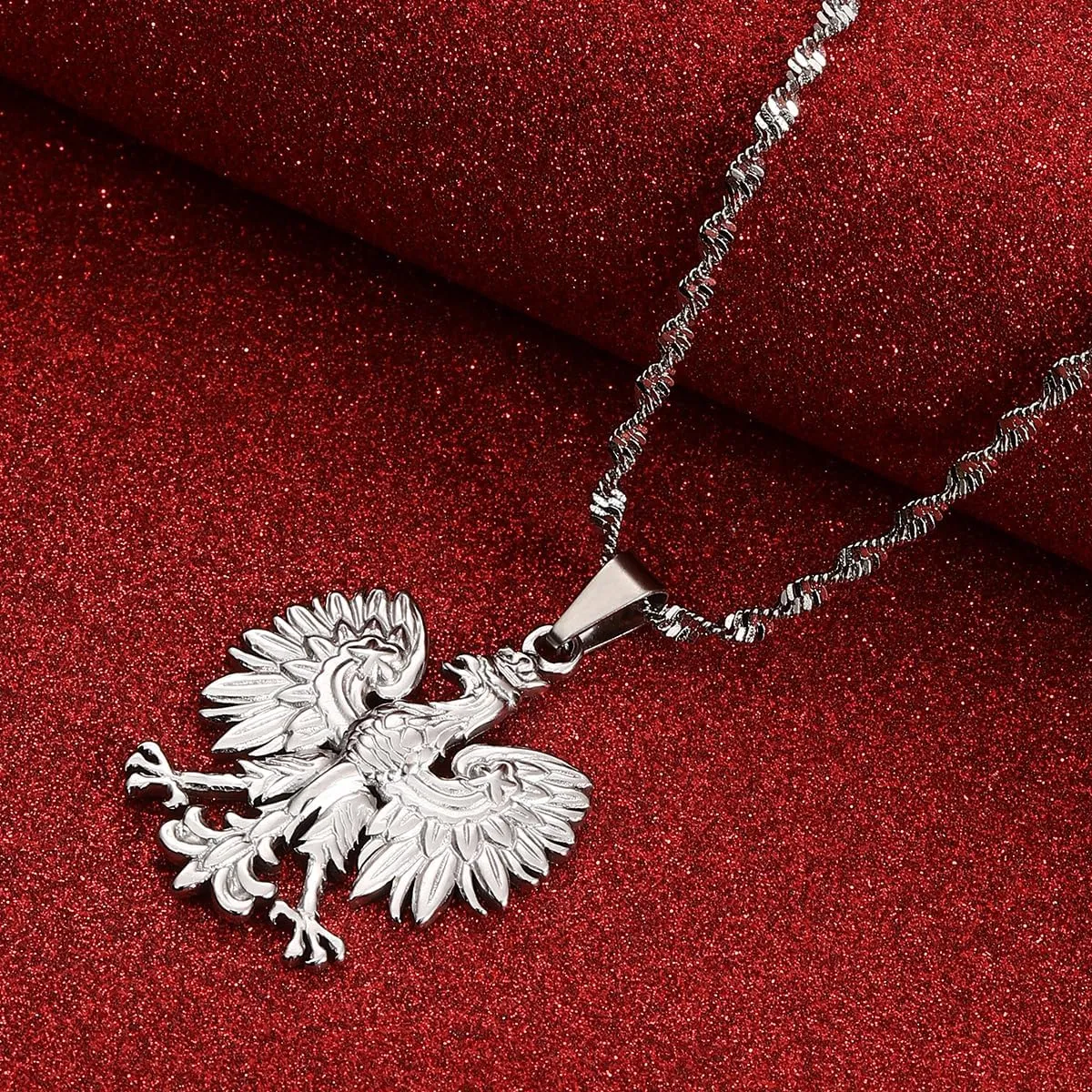 Poland Symbol Eagle Pendant Necklaces