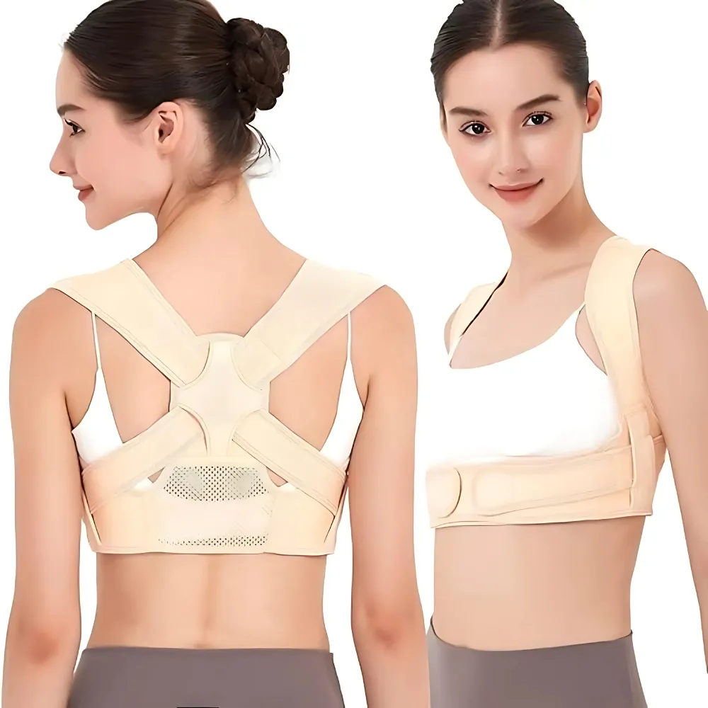 Posture Support Brace with Mesh and Padded Straps for Comfort