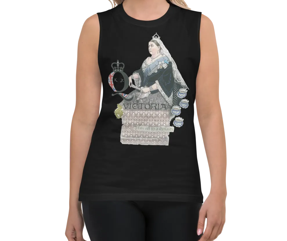 Queen Victoria Muscle Tank Top - Black