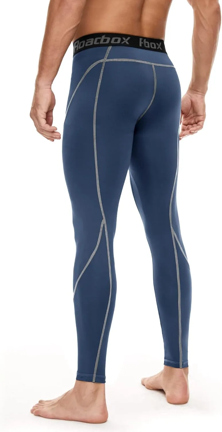 Roadbox 1, 2 or 3 Pack Men's Compression Pants Athletic Base Layer Cycling Tights Leggings for Running Yoga Basketball