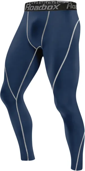 Roadbox 1, 2 or 3 Pack Men's Compression Pants Athletic Base Layer Cycling Tights Leggings for Running Yoga Basketball