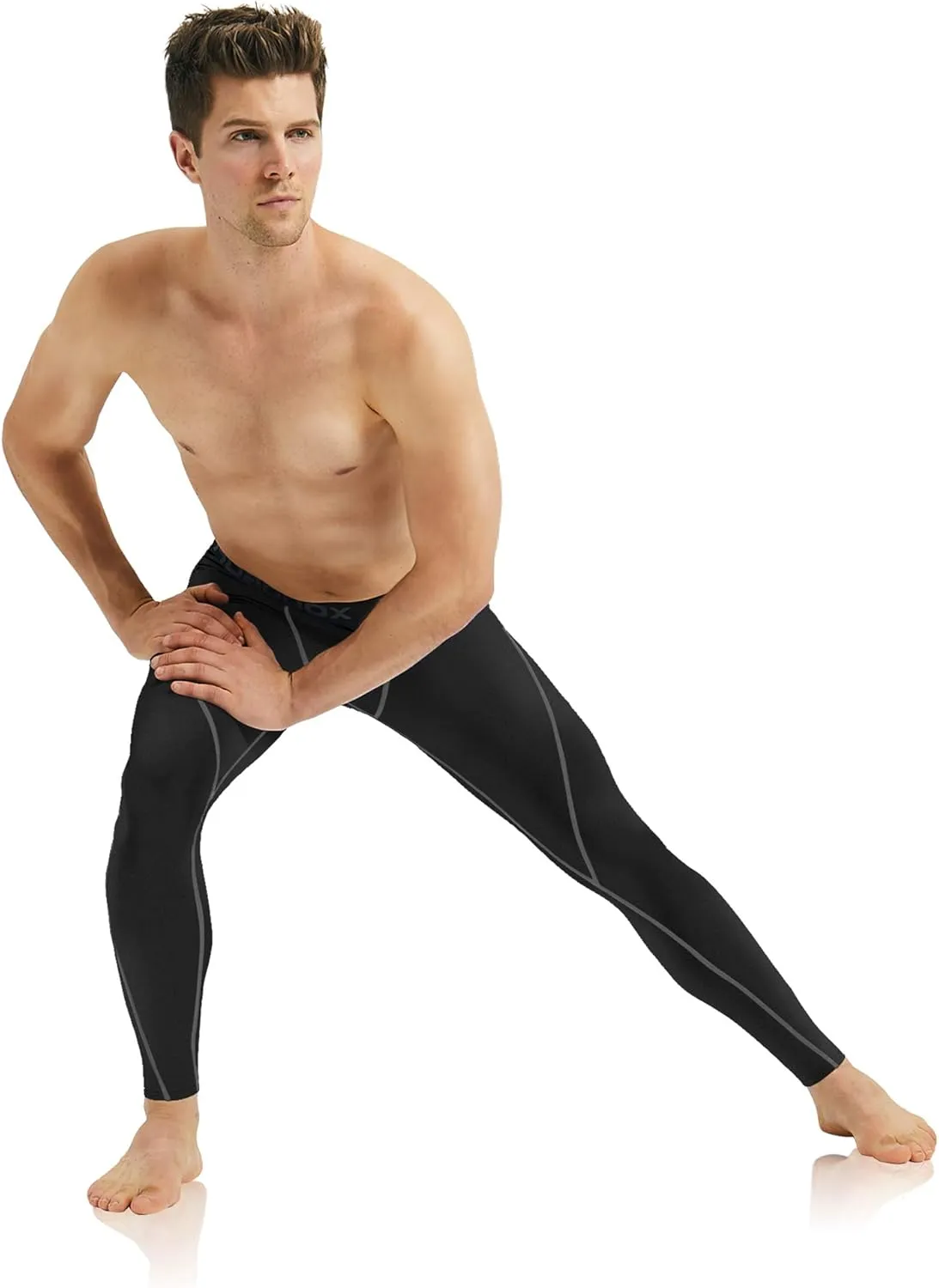 Roadbox 1, 2 or 3 Pack Men's Compression Pants Athletic Base Layer Cycling Tights Leggings for Running Yoga Basketball