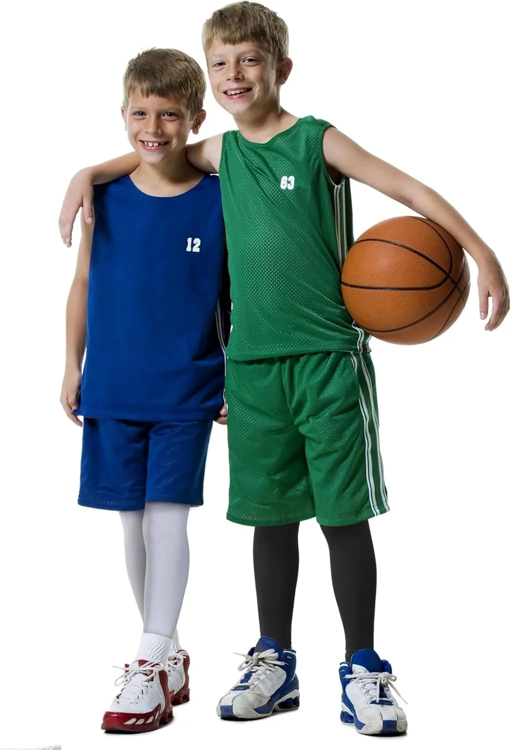 Roadbox Boys Compression Pants, Youth Athletic Sports Legging with Pocket, Base Layer Tights for Kids Running Football