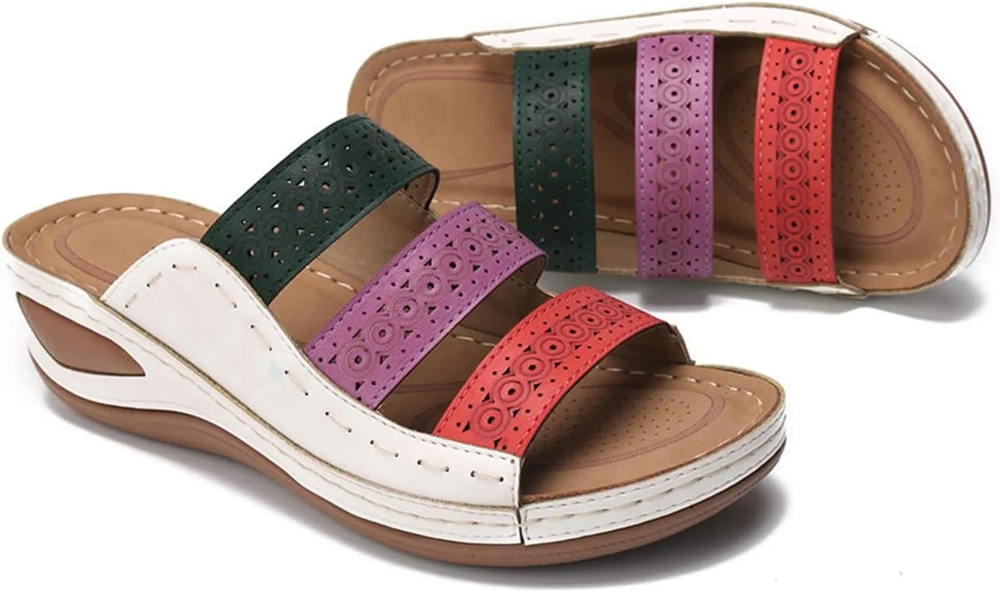 Sandals Women Comfortable, Womens Comfy Orthotic Sandals Comfortable Orthopedic Sandals Arch Support Slide Sandals