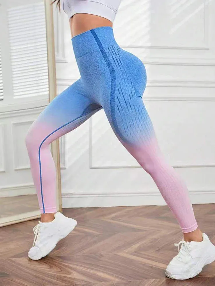 Seamless Gradient Gym Fitness Yoga Legging