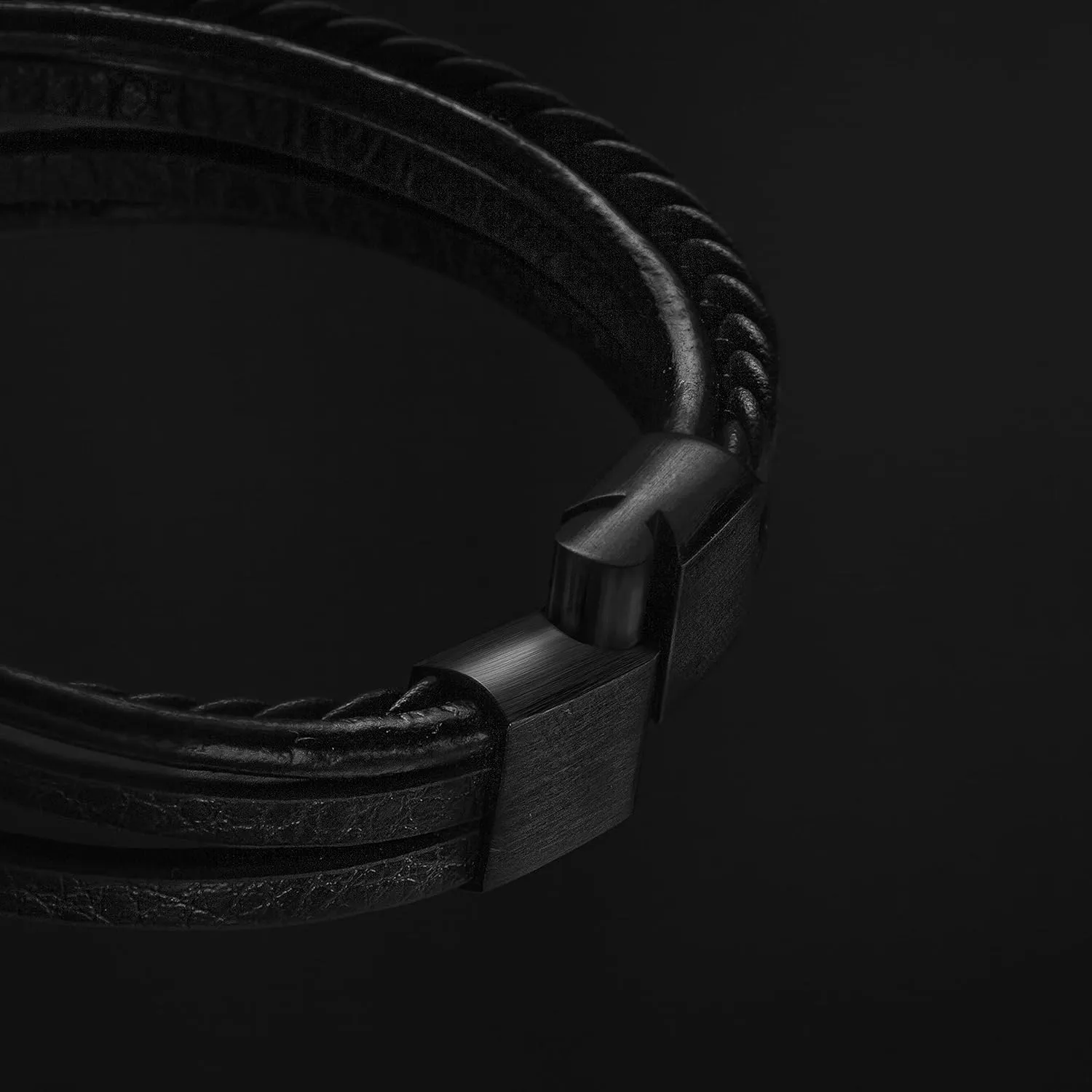SERASAR | Premium Leather Bracelet [Braid] for Men in Black & Brown | Various Lengths | Magnetic Stainless Steel Clasp | Exclusive Jewellery Box | Great Gift Idea for Men