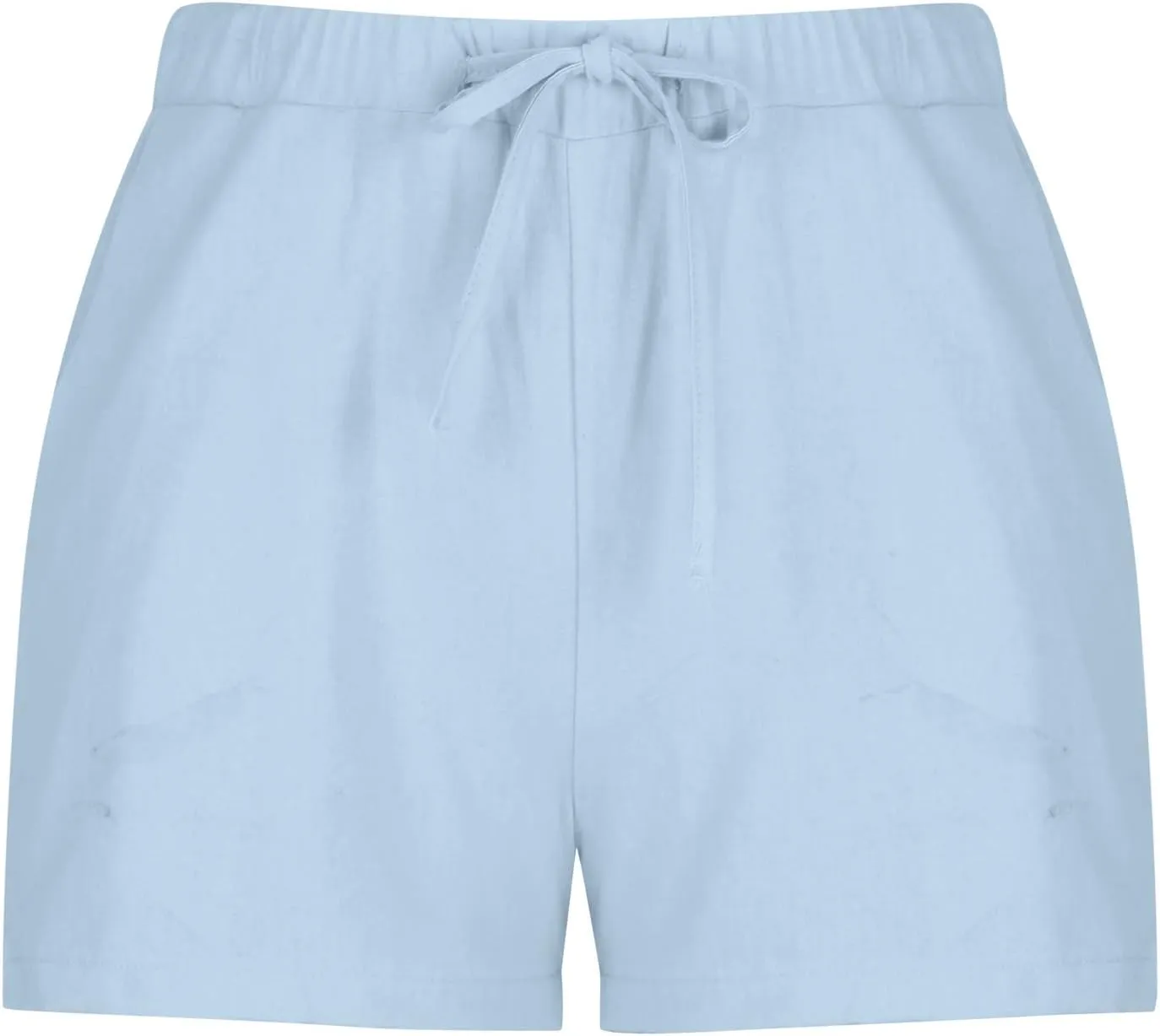Shorts for Women 2025 Trendy Linen Shorts Casual Summer Plus Size Beach Shorts with Pockets Comfy Wide Leg Shorts