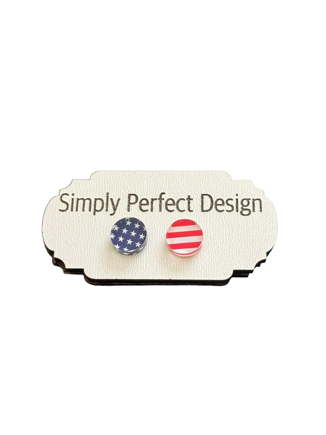 Simply Perfect Design - Patriotic American Flag Stud Earrings for Women, Hypoallergenic and Cute - Acrylic USA Jewelry, Perfect Fashion Accessories & Gifts - July 4th - Independence Day