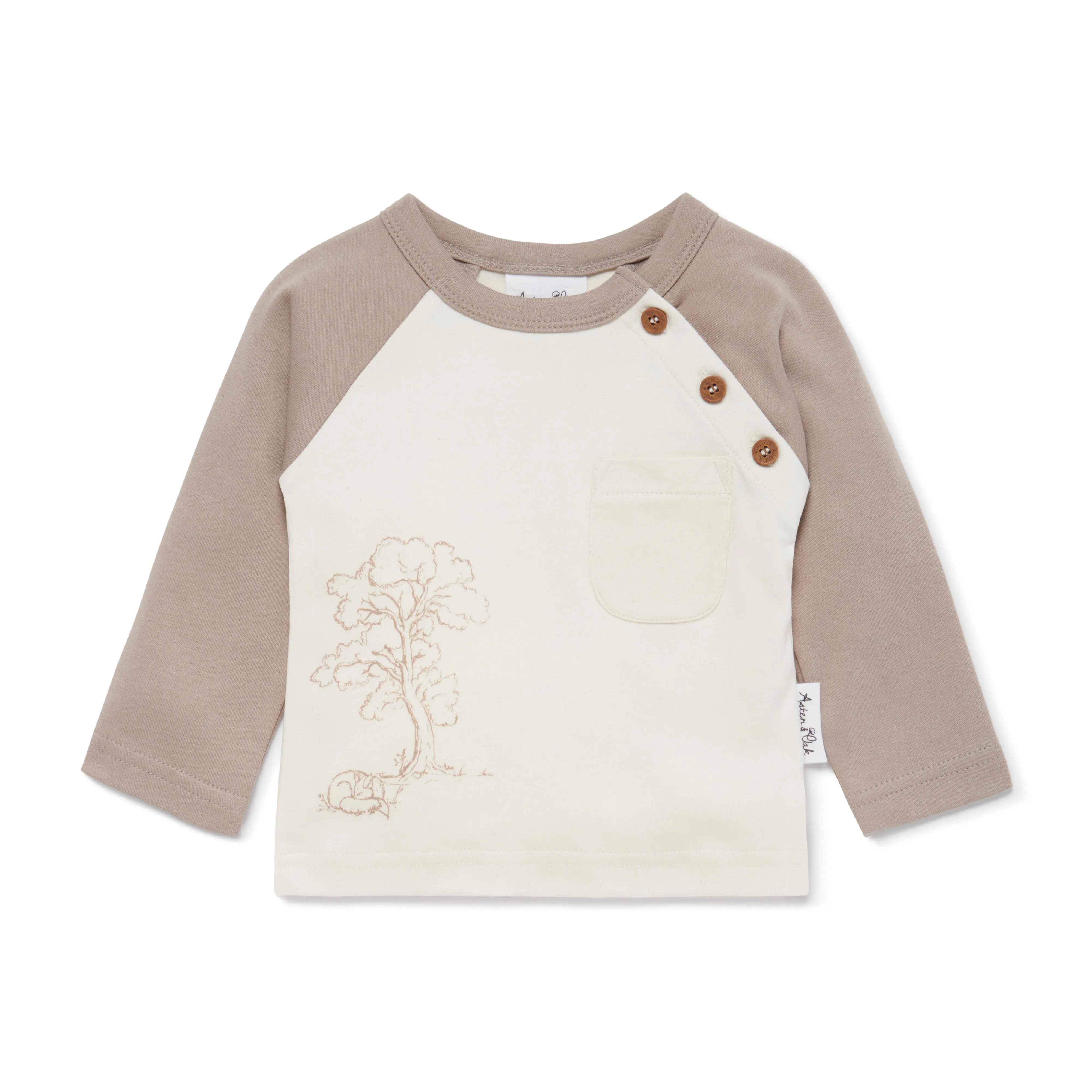 Sleepy Fox Print Tee Size 1