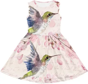 Sleeveless Cute Floral Dress for Girls Swing Loose Fit Sundress with Pockets Playwear