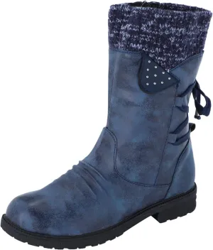 Slip on Winter Boots for Women Tall Womens Tall Waterproof Rubber Boots R Warm for Snow Women's Leather Winter Boots White Snow Boots Waterproof Calf Botas De Invierno Para Mujeres Bajitas