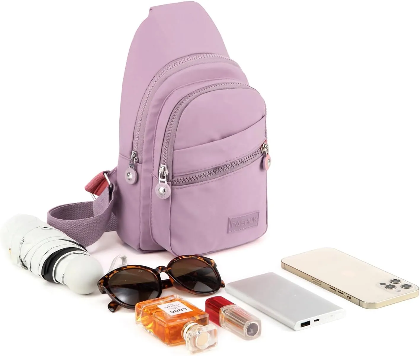 Small Sling Bag for Women, Sling Backpack Daypack Fanny Pack Crossbody Bags for Hiking Travel Sports Running