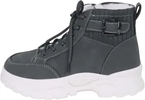 Snow Ankle Boots for Women Non Slip Walking Shoes Lace Up Low Calf Shoes Hiking Boots Women Waterproof