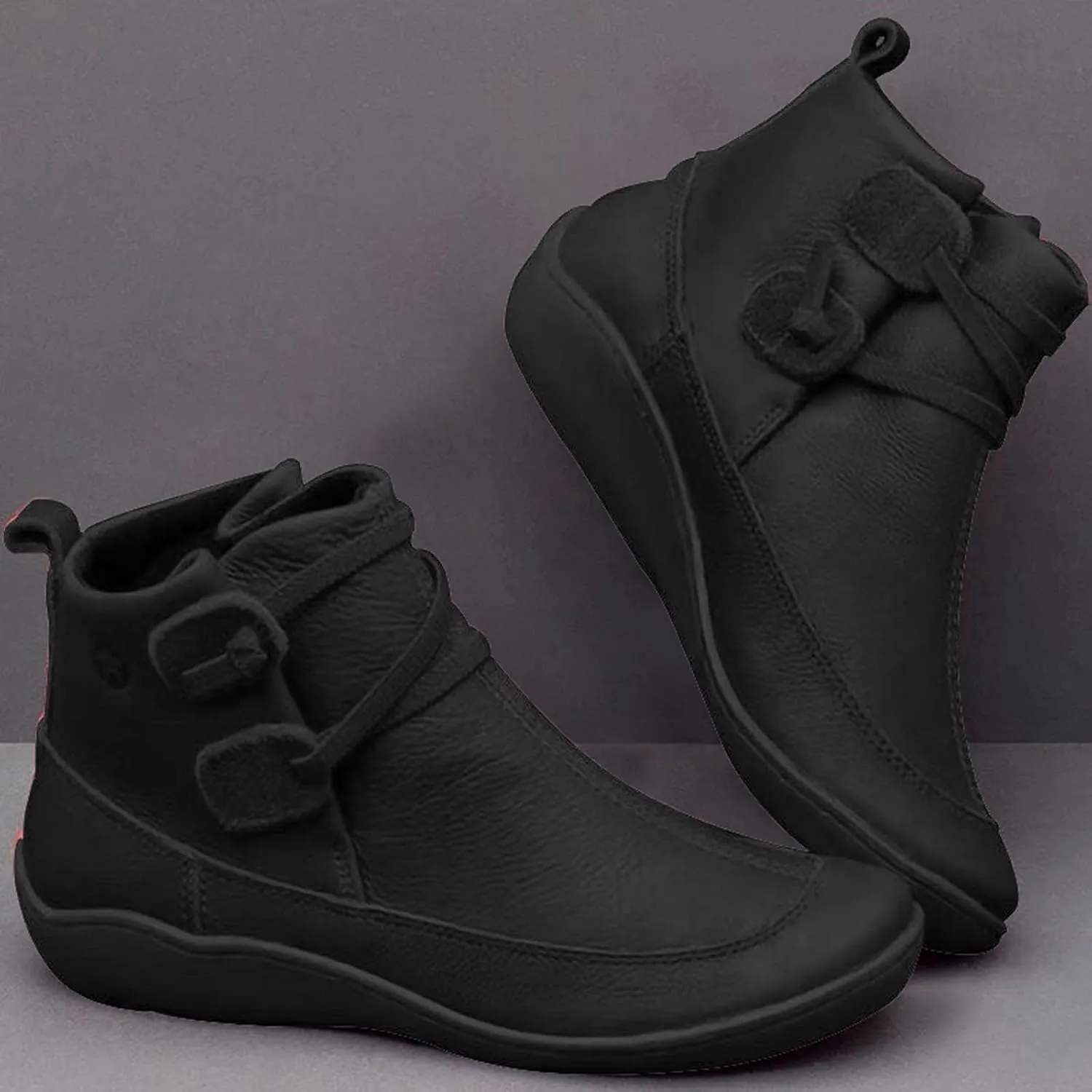Snow Boots for Women Ankle Comfort Booties for Women Women's Boots Wide Width Boot Shoes for Women Closed Toe Indoor and Outdoor Pump Closed Toe Stacked Heel