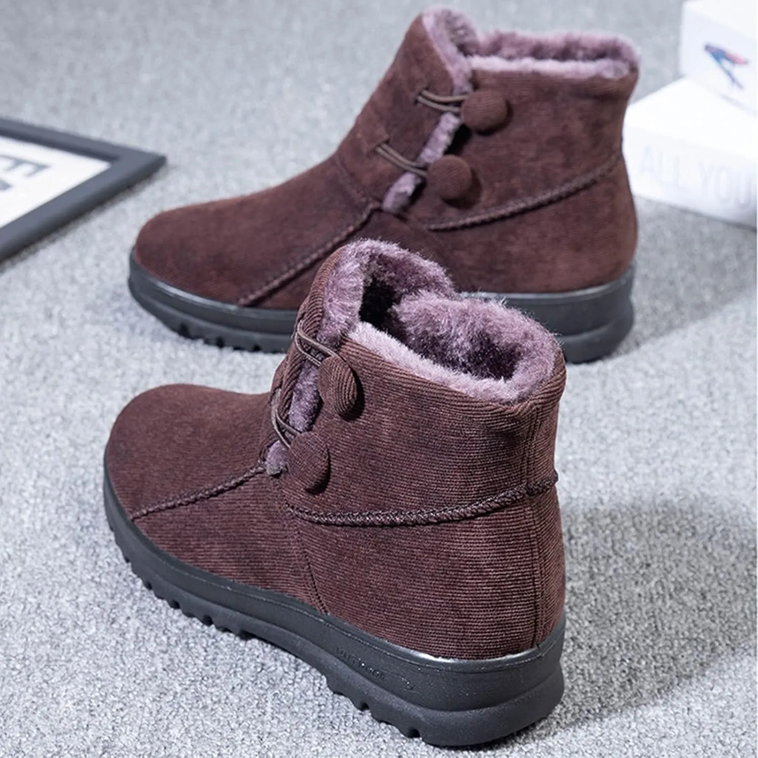 Snow Boots for Women Cute Calf High Womens Insulated Waterproof Winter Snow Boots Winter Hiking Shoes for Women Waterproof Snow Winter Women Boots Ankle Botas Termicas Para Mujer Frio