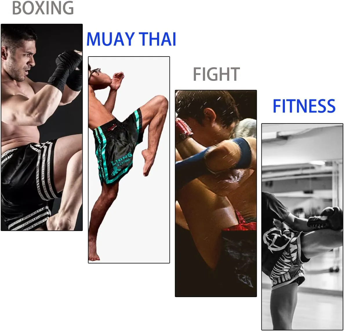 SOTF Boxing Shorts for Men Training Muay Thai Shorts Women Kickboxing Shorts for Kids