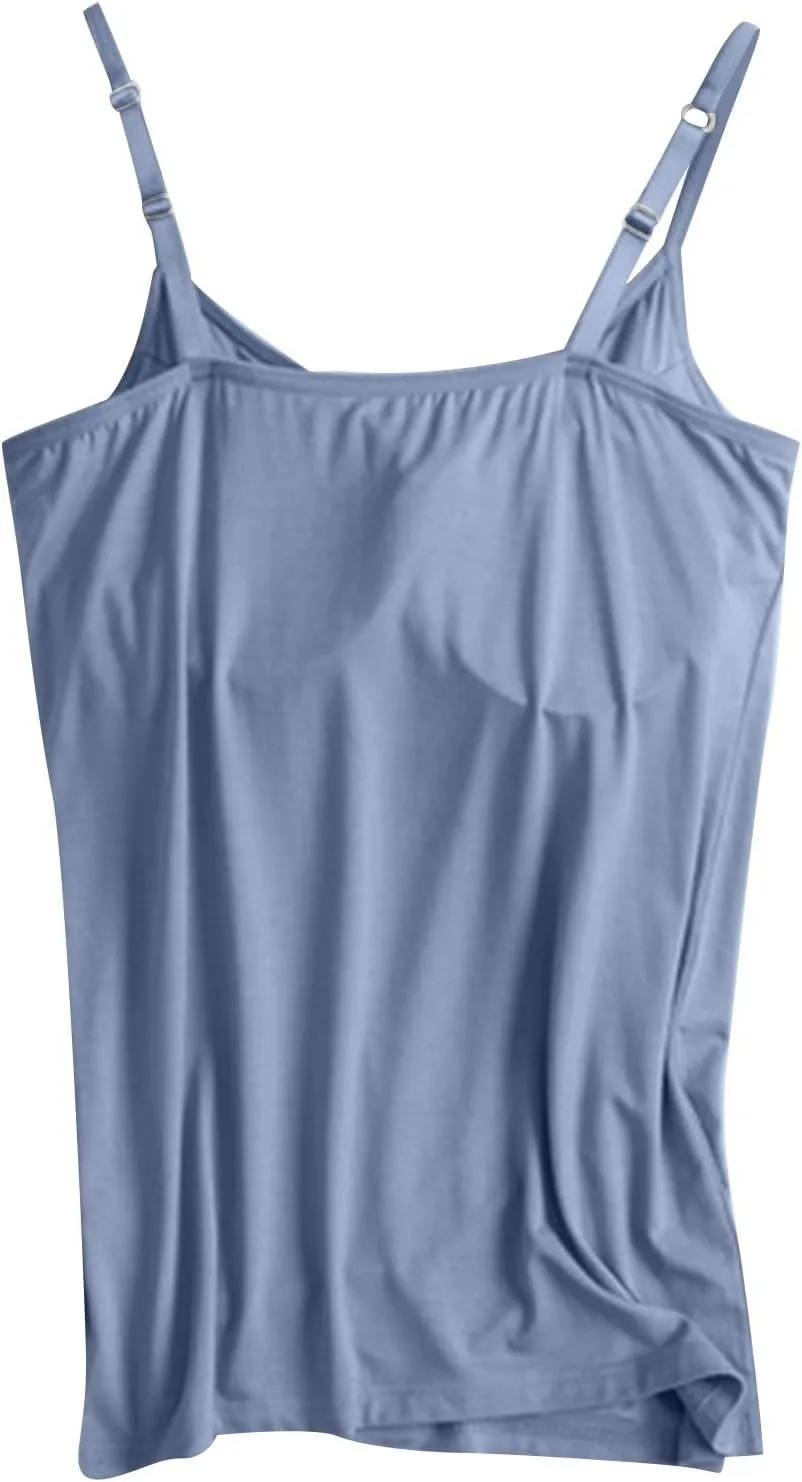 Tank Tops for Women 2025 Built in Bra Workout Yoga Gym Cami Square Neck Sleeveless Low Cut Corset Sexy Under Wear