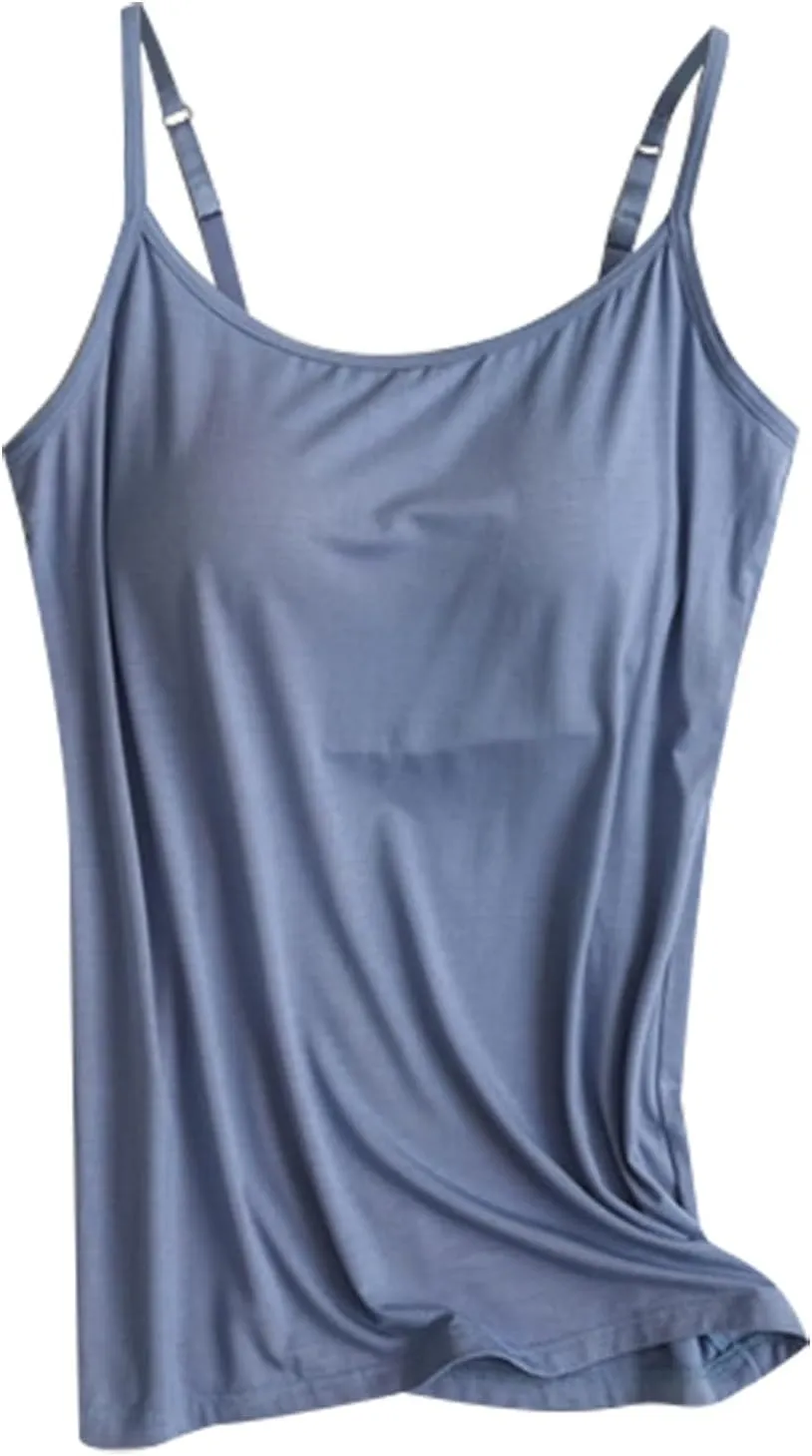 Tank Tops for Women 2025 Built in Bra Workout Yoga Gym Cami Square Neck Sleeveless Low Cut Corset Sexy Under Wear