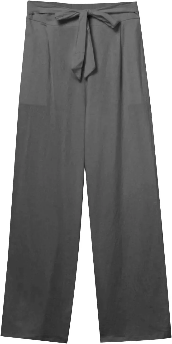 TARIENDY Petite Pants for Women Dressy Ladies 2025 Summer Comfy Outfits Casual high Waist Pants Elastic Drawstring Trousers