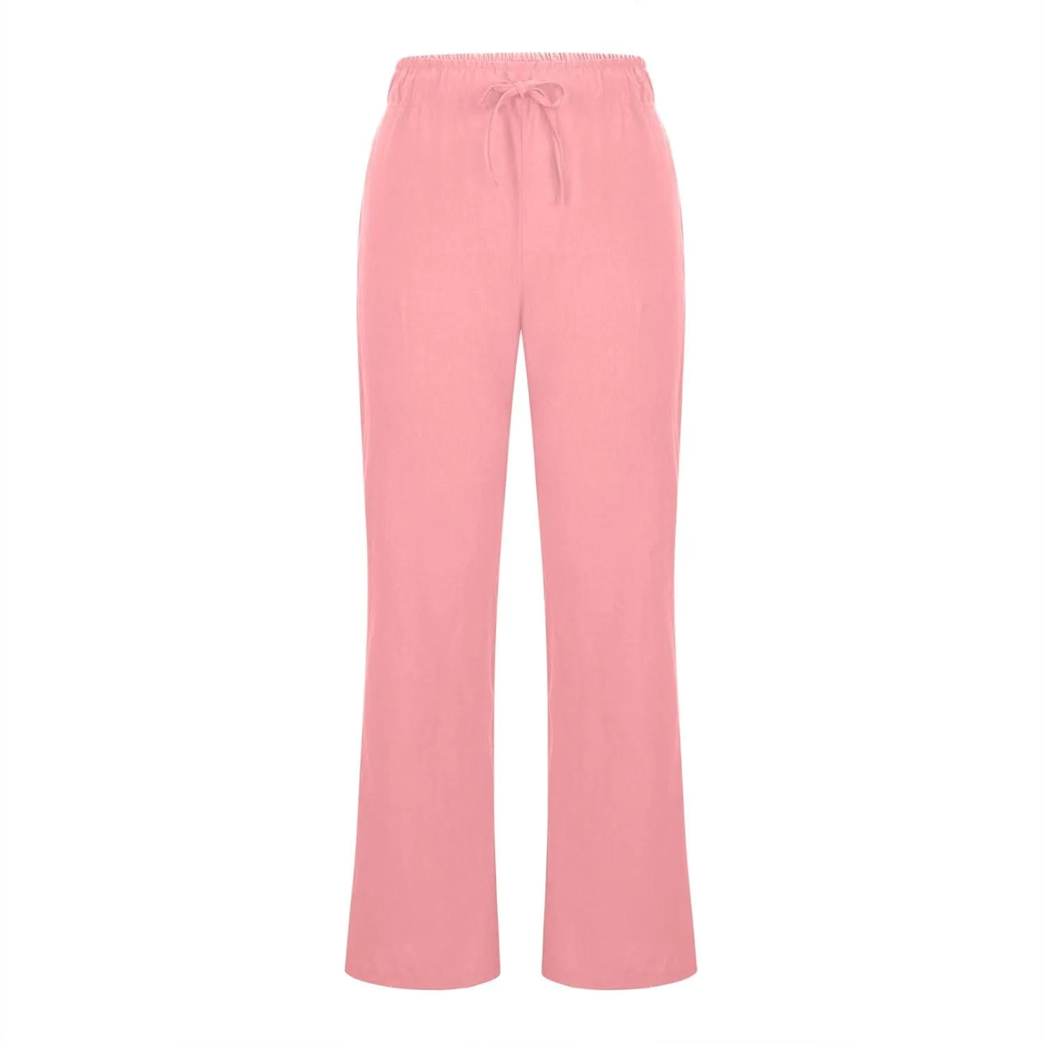 TARIENDY Womens Wide Leg Pants Summer Beach Casual Pants High Waisted Elastic Drawstring Trousers Comfy Pants with Pockets