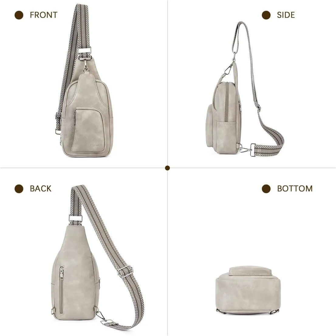 Telena Large Sling Bag Crossbody Bags for Women Fanny Packs Cross Body with Adjustable Strap