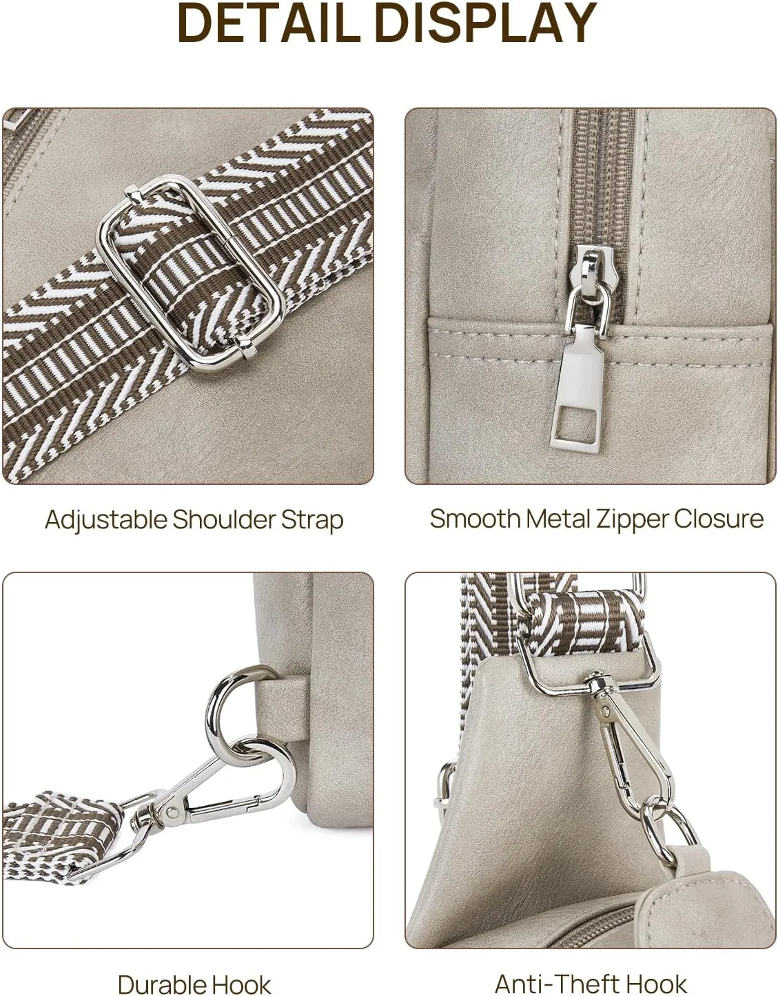 Telena Large Sling Bag Crossbody Bags for Women Fanny Packs Cross Body with Adjustable Strap