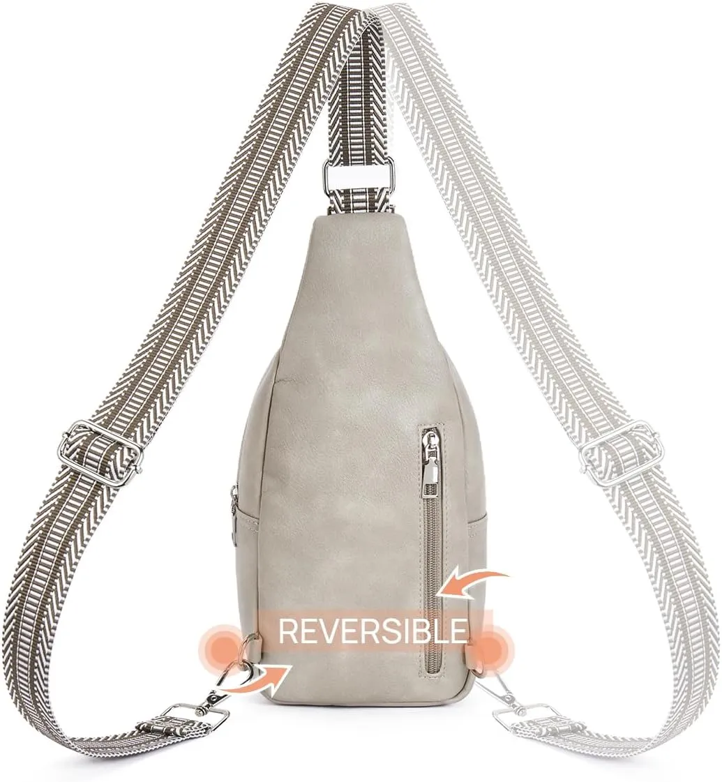 Telena Large Sling Bag Crossbody Bags for Women Fanny Packs Cross Body with Adjustable Strap