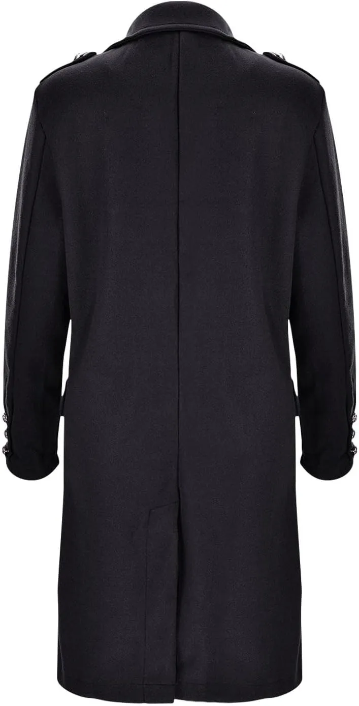 Trench Coats for Women 2024 Casual Notched Lapel Long Winter Coats Singe-Breasted Wool Blend Pea Coat Outwear