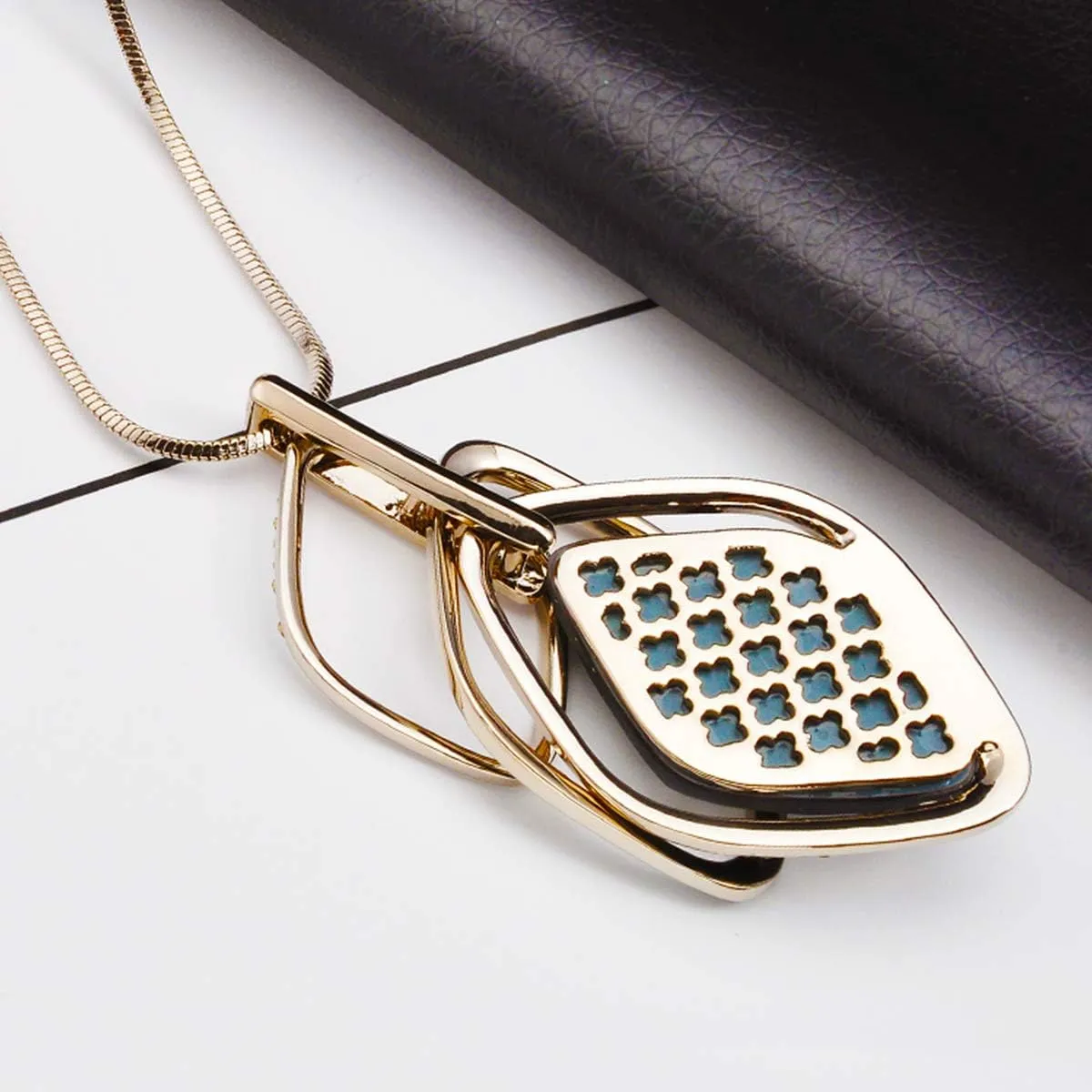 Triple Layer Pendant Necklace Long Statement Pendant Necklace Long Sweater Chain | Long Necklaces for Women | Summer Necklaces | Jewelry for Girls | Boho Necklaces for Women