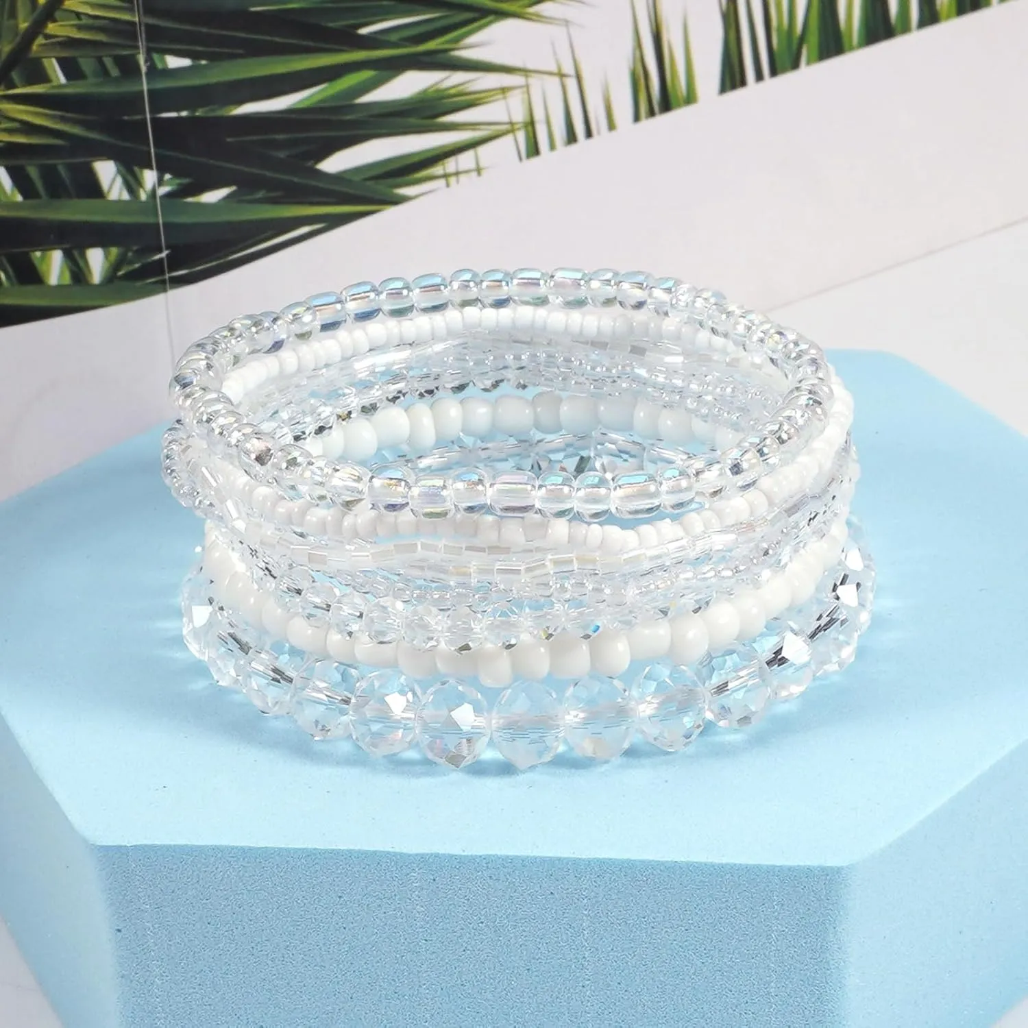 Valentine's Day Bracelets for Women St.Patricks Day Bracelets USA Flag Bracelet Rainbow Easter Mardi Gras Heishi Beaded Bracelets