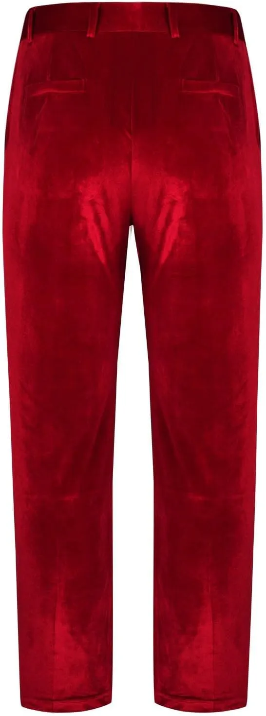 Velvet Slim Fit Pants Men Stretchy Elegant Comfortable Party Stylish Formal Trousers Soft Evening Event