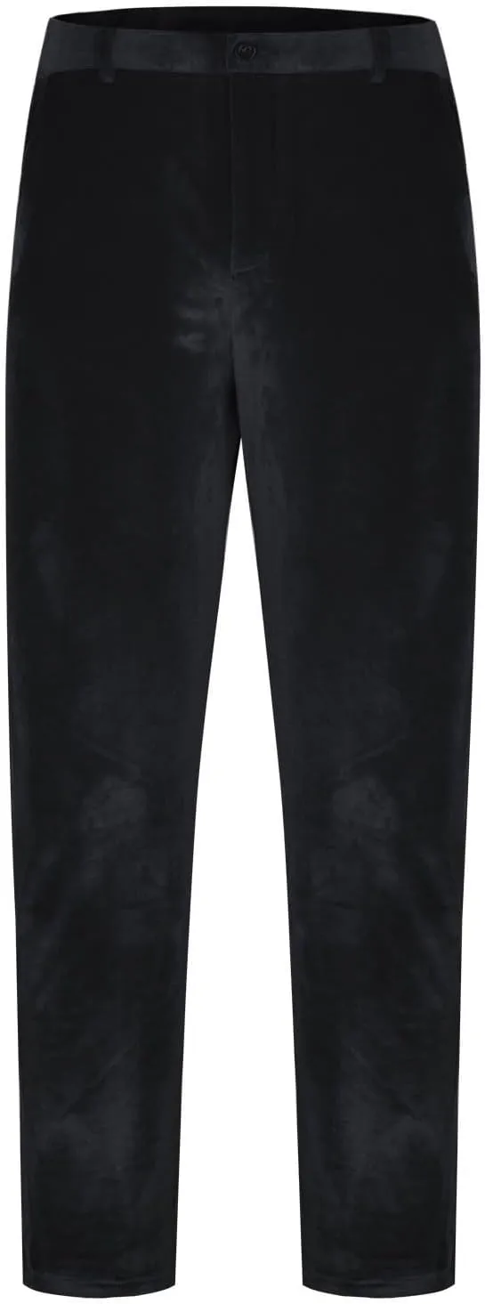 Velvet Slim Fit Pants Men Stretchy Elegant Comfortable Party Stylish Formal Trousers Soft Evening Event