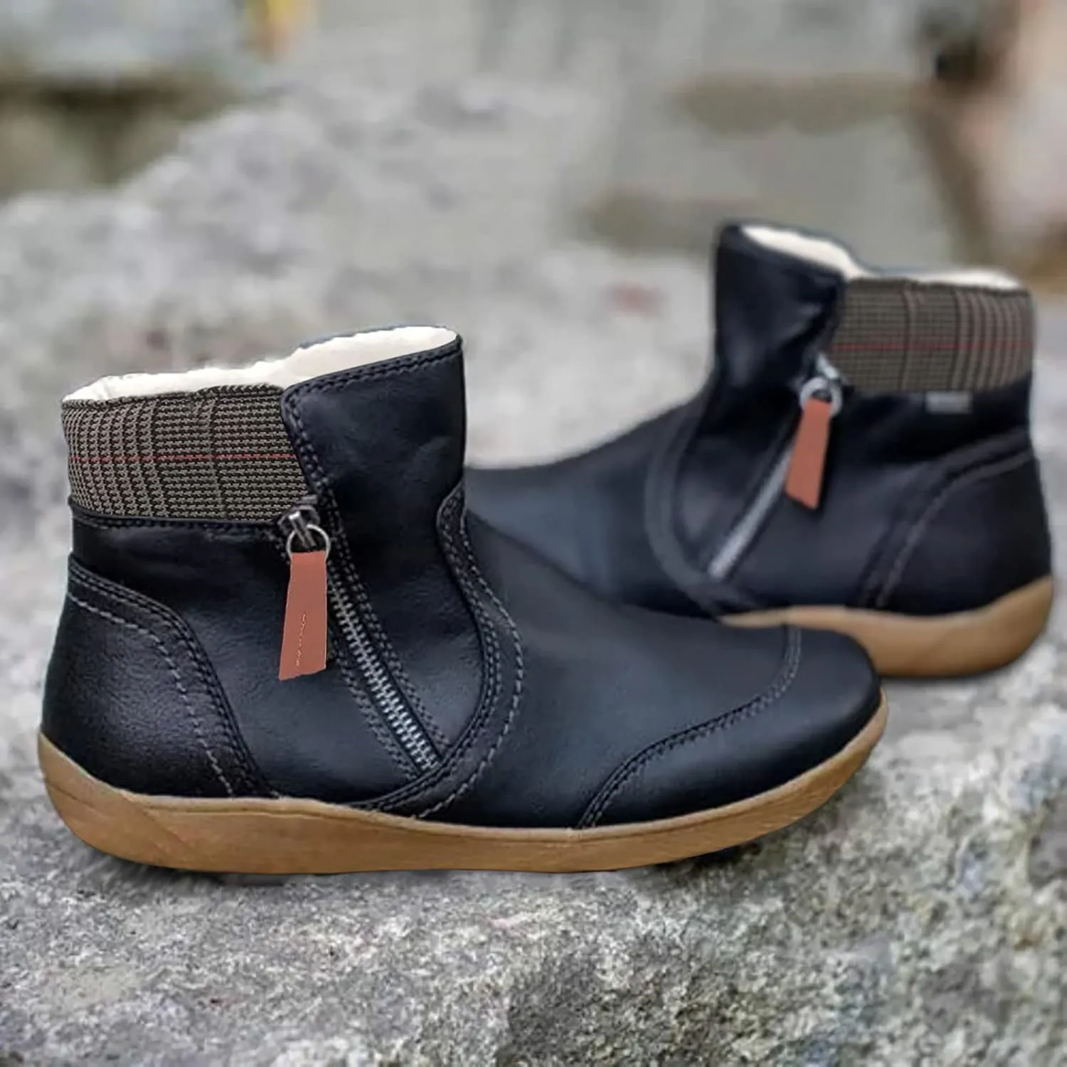 Waterproof Snow Boots for Women Leather Womens Winter Boots Wide Width Wide Calf Womens Winter Boots Womens Winter Ankle Boots Size 11 Women's Tall Lined Leather Winter Boots