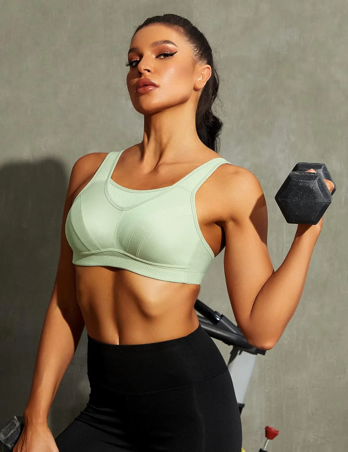 Wingslove High Impact Sports Bras for Women Plus Size Non Padded Wirefree Workout Bra Bounce Control