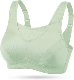 Wingslove High Impact Sports Bras for Women Plus Size Non Padded Wirefree Workout Bra Bounce Control