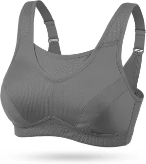 Wingslove High Impact Sports Bras for Women Plus Size Non Padded Wirefree Workout Bra Bounce Control