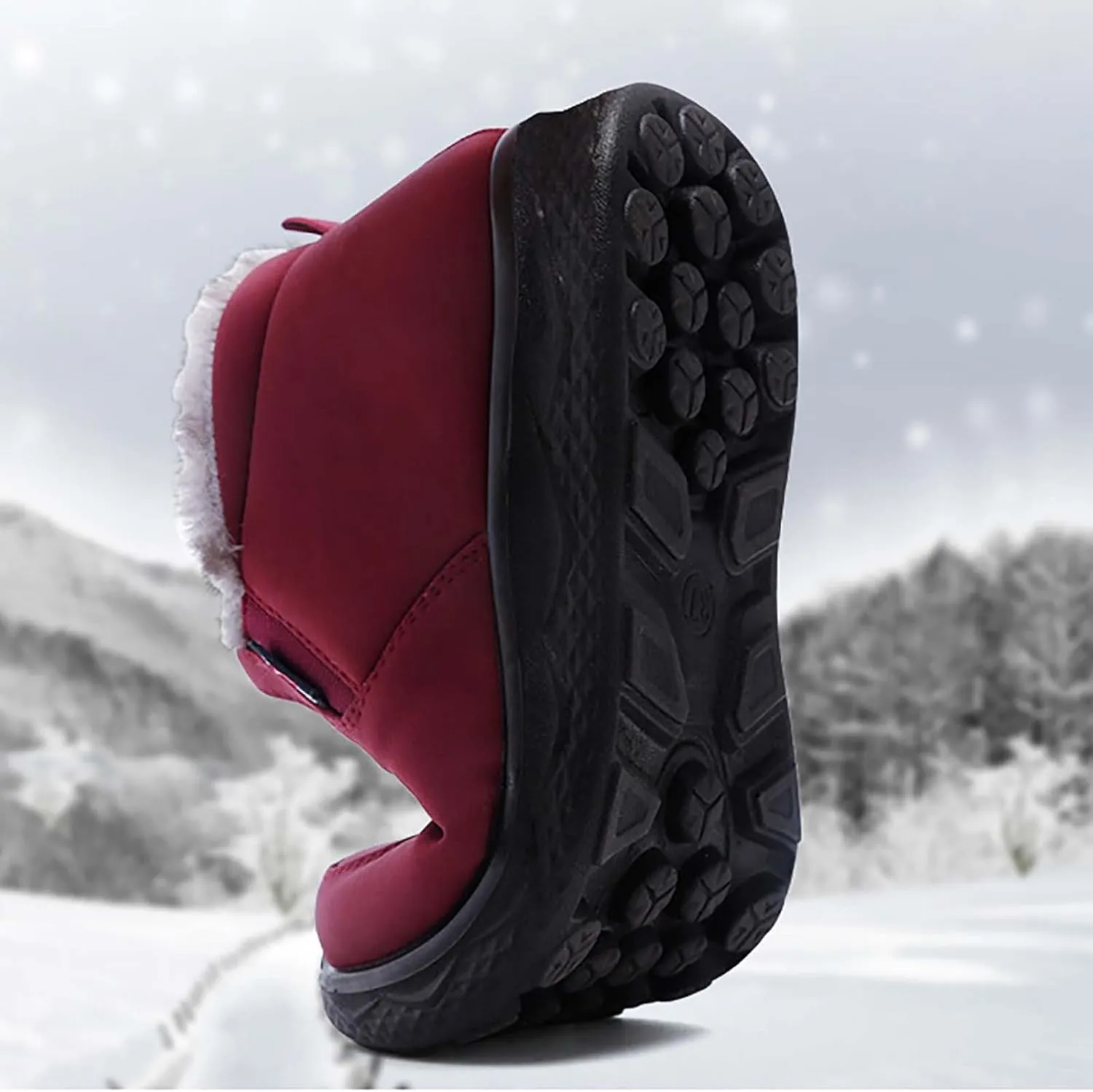 Winter Boots for Women Size 12 Wide Winter Snow Boots for Women Stylish Faux Fur Boots for Women Womens Winter Boots Wide Width Non Slip Winter Boots for Women Waterproof Snow Daily Deals