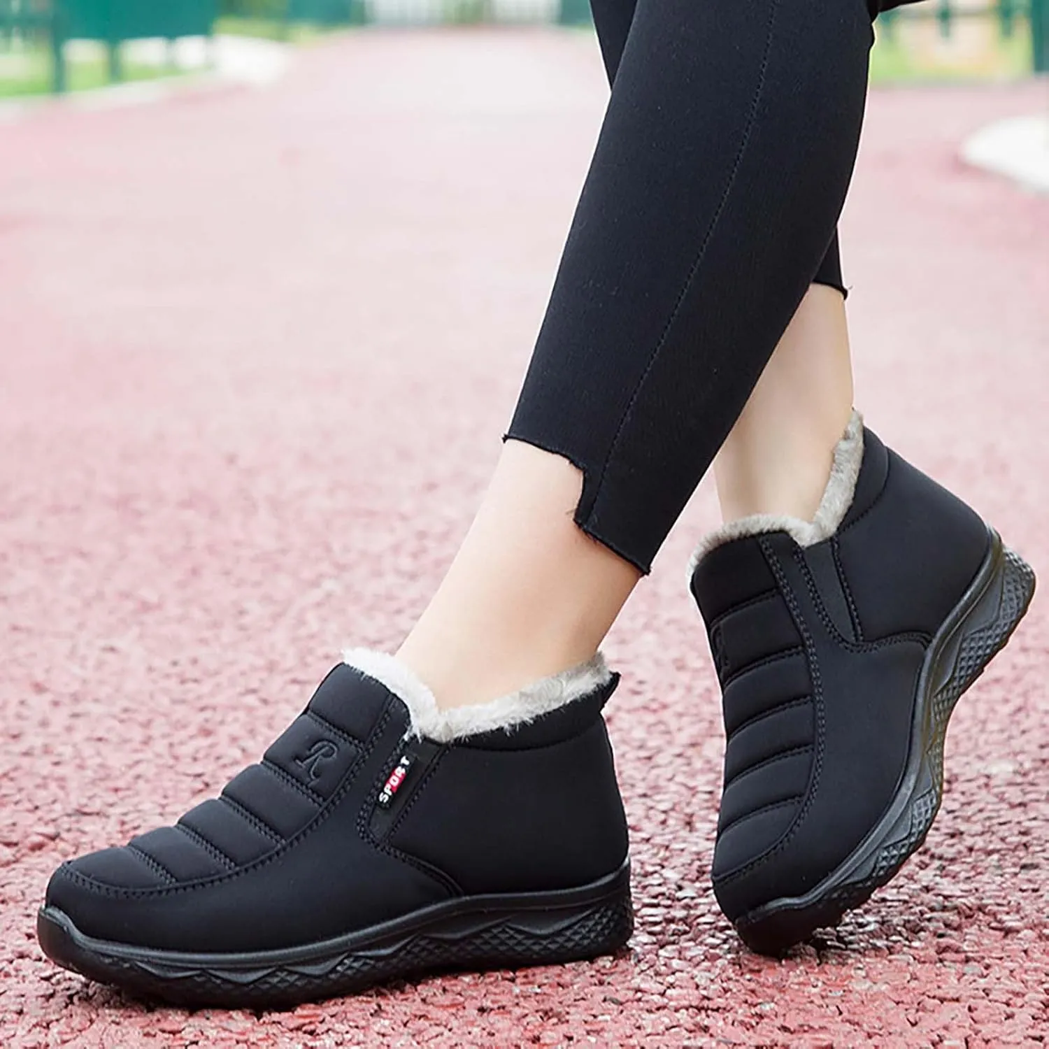 Winter Boots for Women Size 12 Wide Winter Snow Boots for Women Stylish Faux Fur Boots for Women Womens Winter Boots Wide Width Non Slip Winter Boots for Women Waterproof Snow Daily Deals