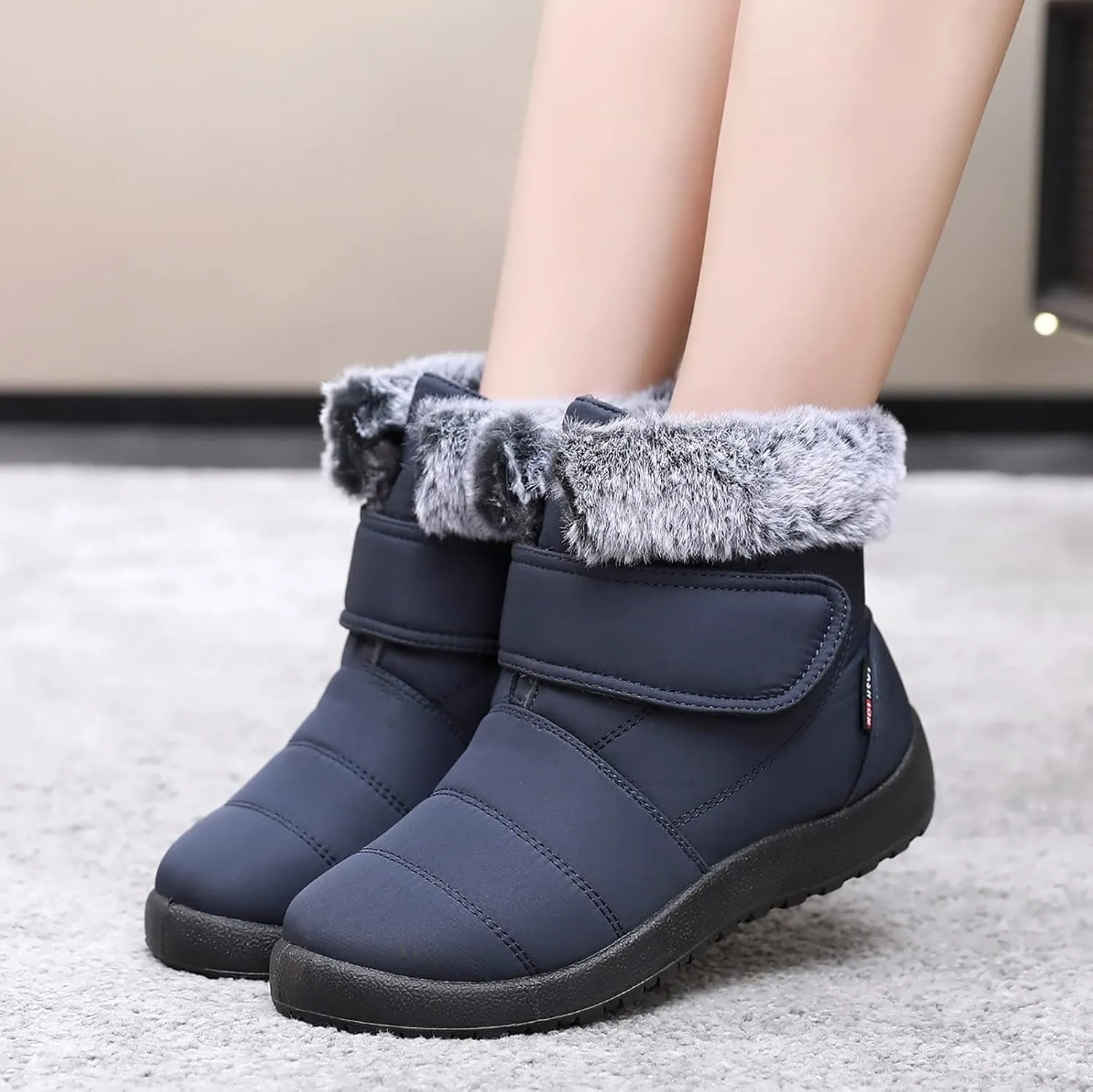 Winter Boots for Women Waterproof Snow Wide Width Women Snow Boot Womens Size 9 Winter Boots Zip Up Winter Boots for Women Waterproof Botas Para Mujer De Invierno De Vestir Elegantes Con Tacon