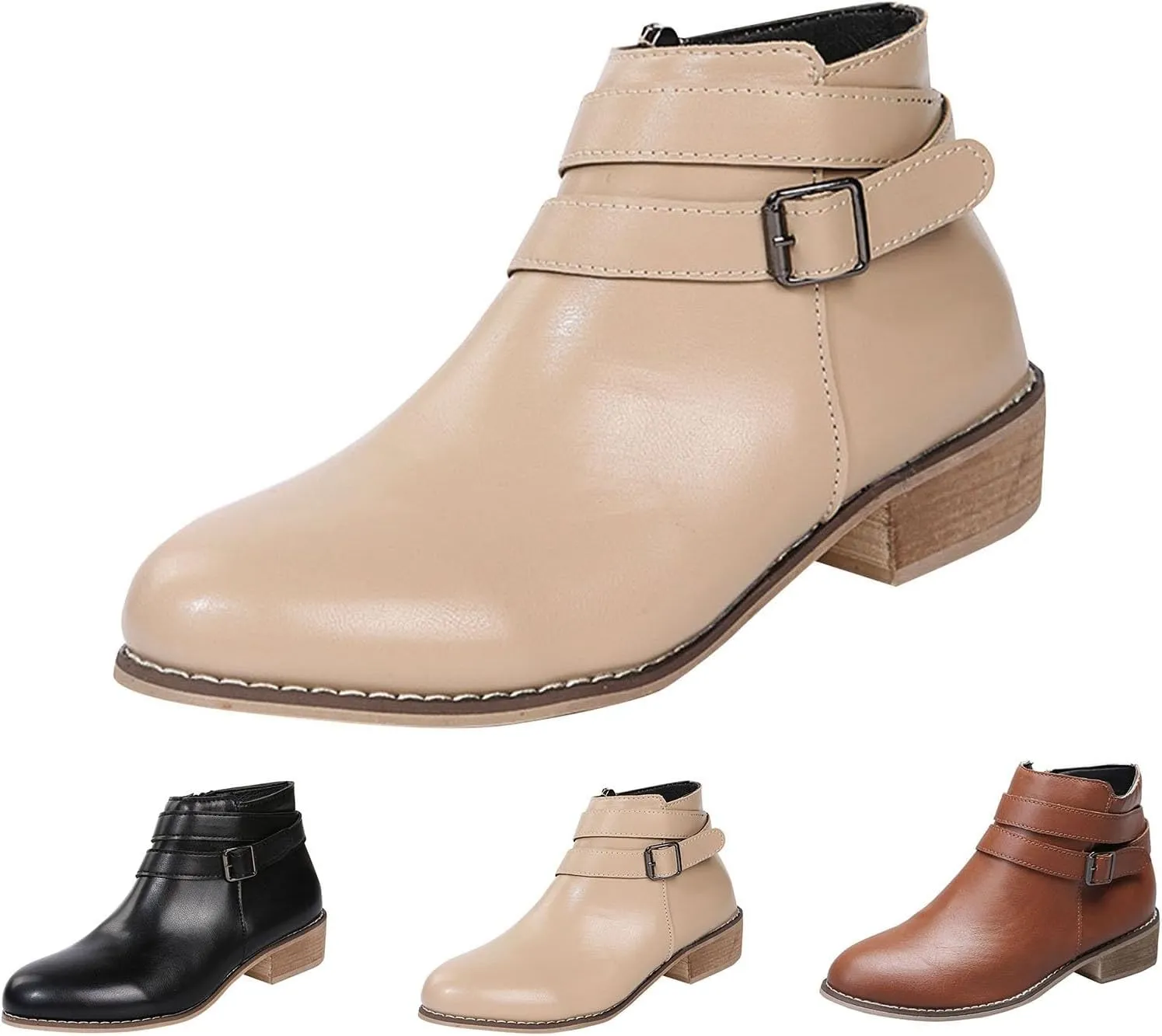 Women's Booties Botines De Mujer De Vestir Elegantes Black Boots Flat Women's Boots Wide Dress Ankle Boots Wide Width for Women Low Heel Black Wedge Ankle Booties