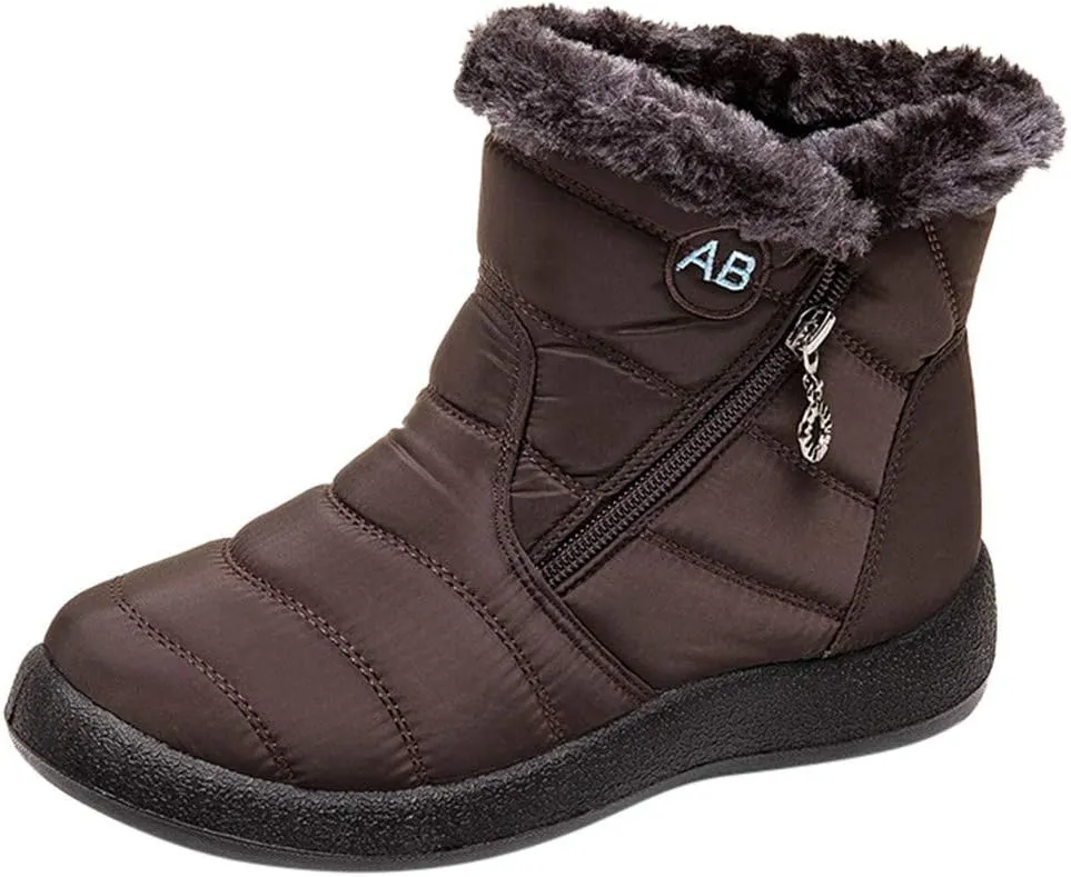 Womens Brown Snow Boots Size 11 Womens Winter Boots Size 12 Wide Width Winter Shoes for Women Waterproof Snow 8.5 Wide Width Womens Winter Boots Botas Negras De Invierno De Mujer