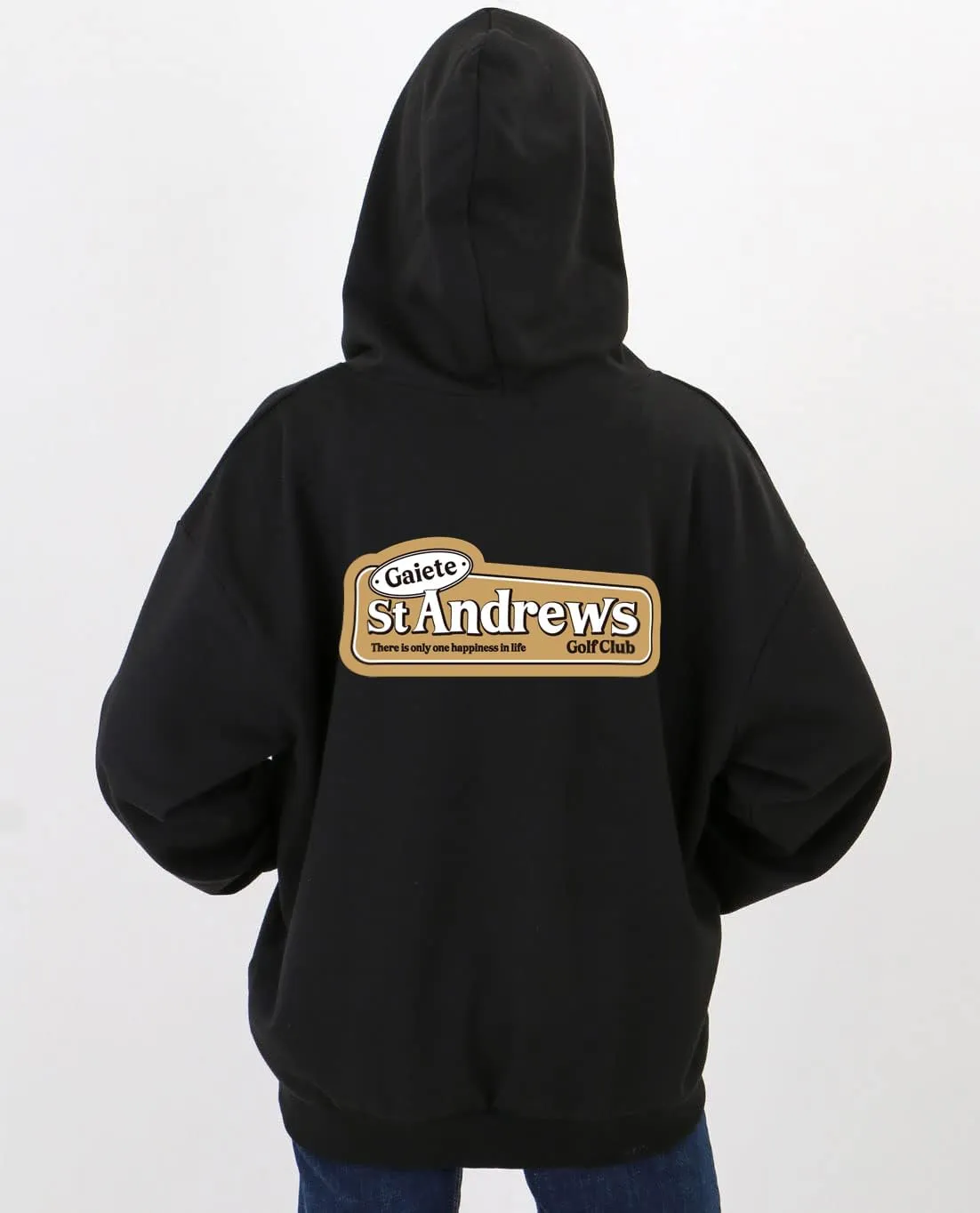 Women's Drop Shoulder Oversized Fun Graphic Zip Up Hoodie