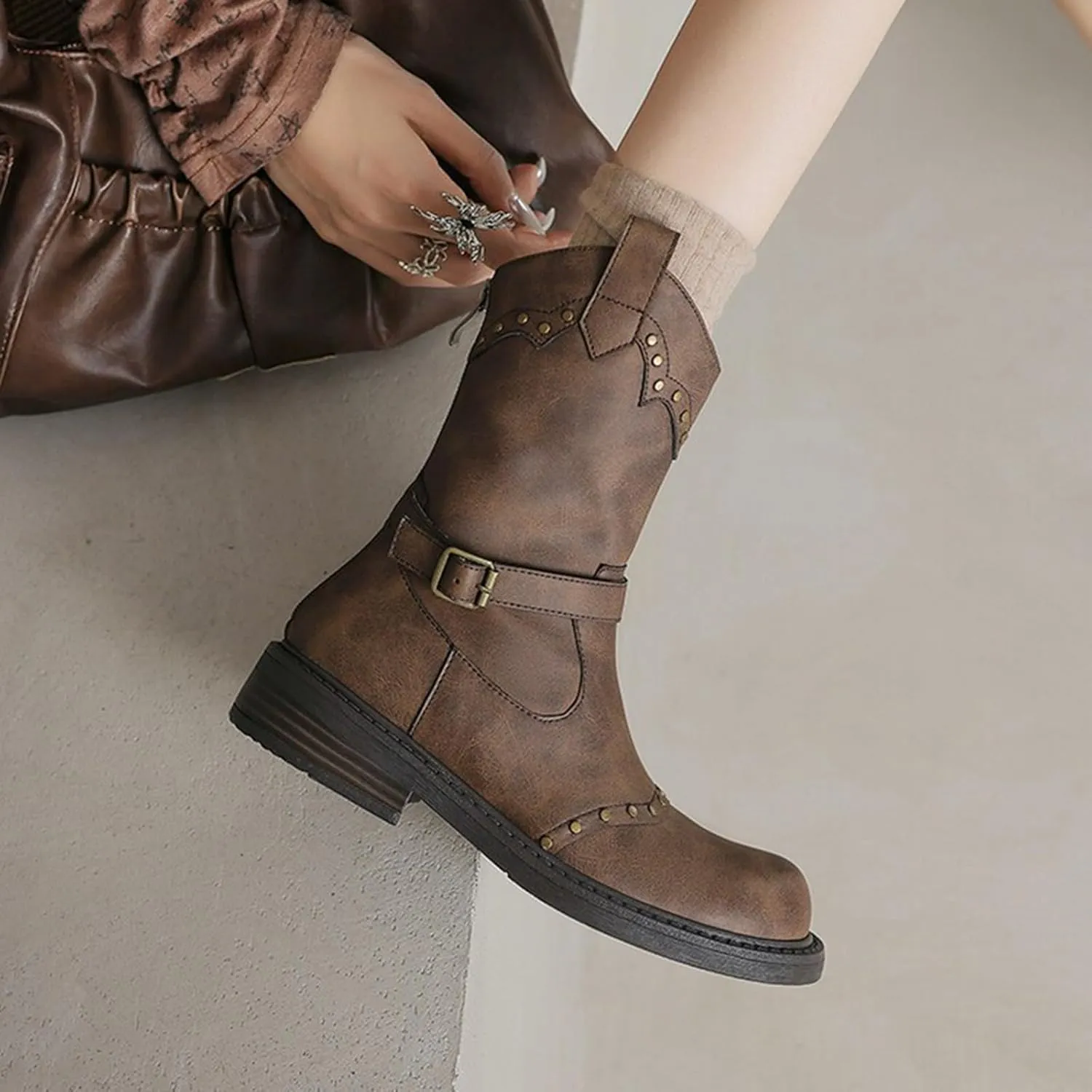 Womens Lace Up Ankle Boots Black Boots Women Nude Boots Pioneer Woman Ankle Boots for Women No Heel Casual Women's Booties Size 10 Wide Width