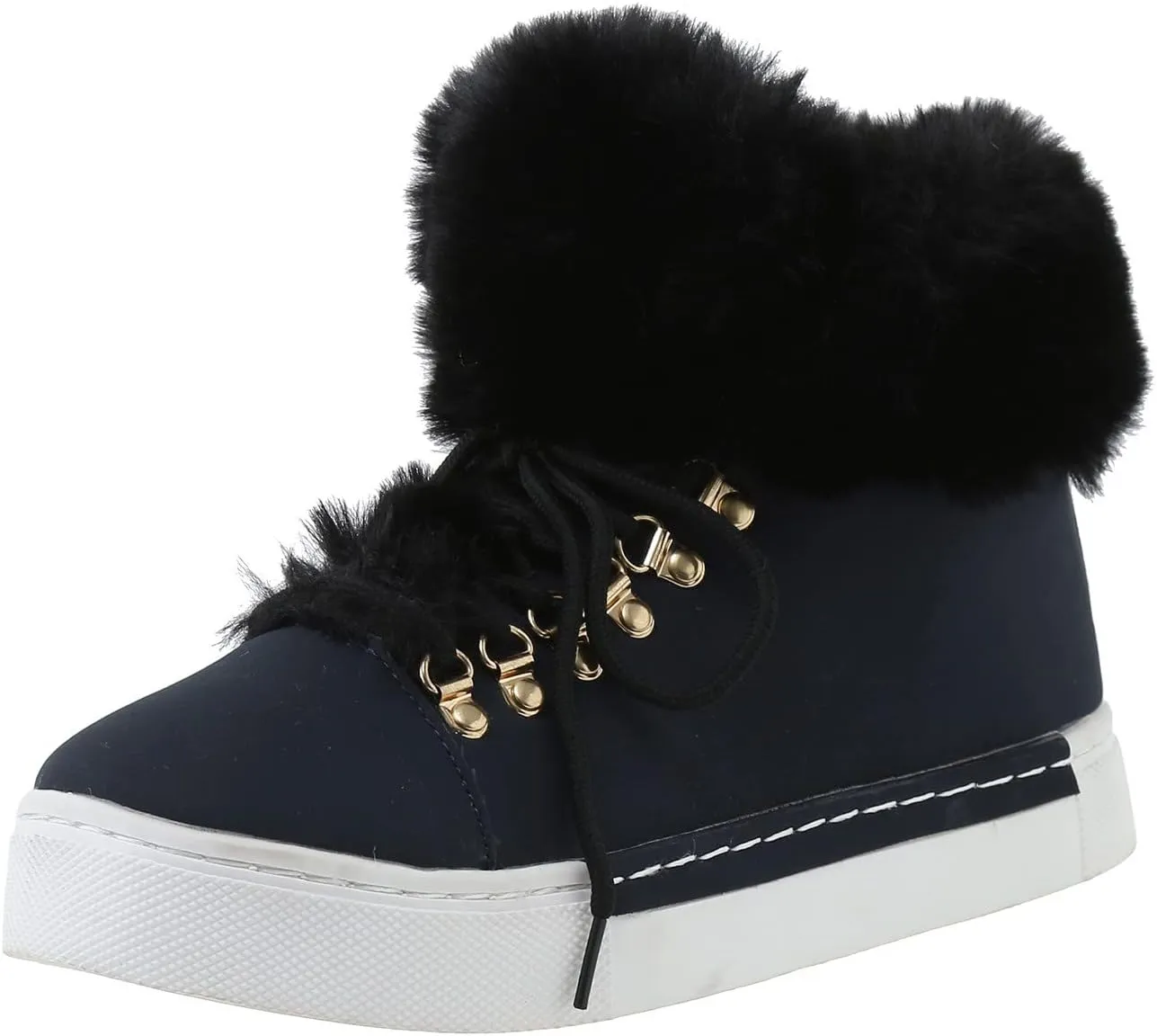 Womens Shoes Dressy Casual Fall Winter Wedge Womens Winter Booties Slip On Snowboots for Women Pink Fur Boots Womens Winter Boots Waterproof Insulated Deals of The Day