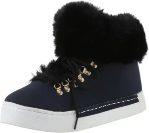 Womens Shoes Dressy Casual Fall Winter Wedge Womens Winter Booties Slip On Snowboots for Women Pink Fur Boots Womens Winter Boots Waterproof Insulated Deals of The Day